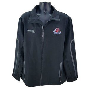 Rockford IceHogs Softshell Jacket Men’s XL Black Full Zip AHL Reebok Hockey